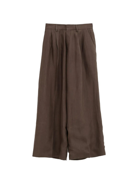  Erl Pleated Trousers - Brown 