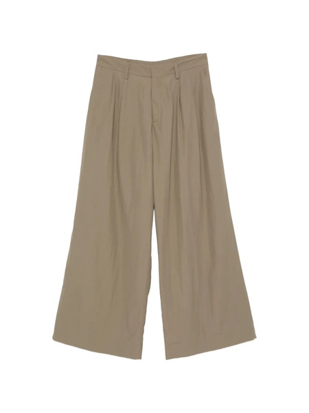  Erl Pleated Wide Trousers - Green 
