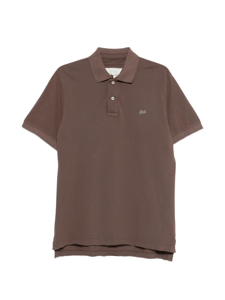  Erl Raw-hem Polo Shirt - Brown 