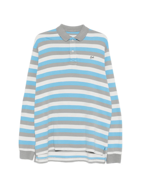  Erl Striped Polo Shirt - Grey 