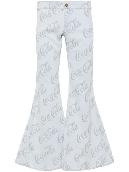  Erl X Coca-cola Jacquard Flared Jeans - Grey 