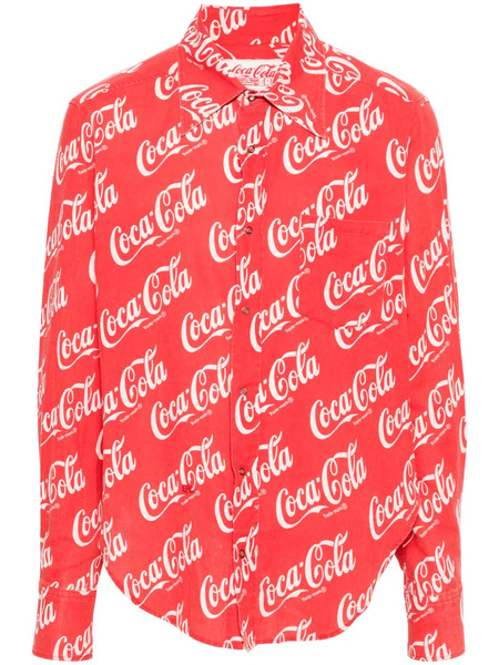  Erl X Coca-cola Print Shirt - Red 