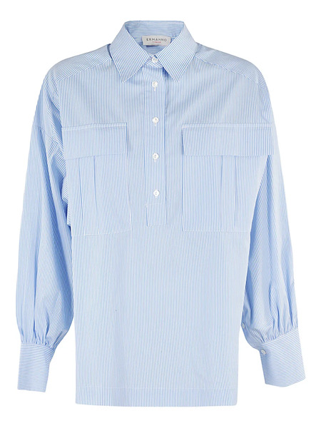  Ermanno Firenze Cotton Shirt - Blue 