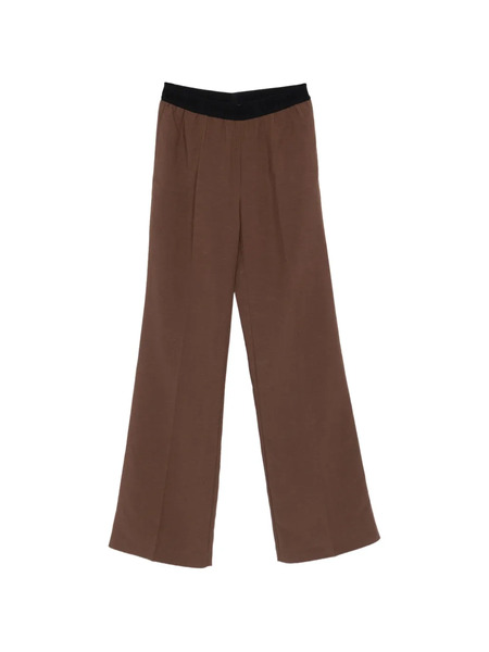 Ermanno Firenze Elastic-waistband Trousers - Brown 