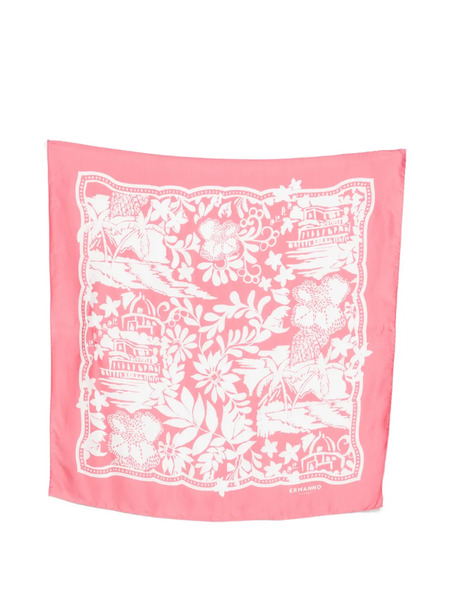  Ermanno Firenze Floral-print Scarf - Pink 