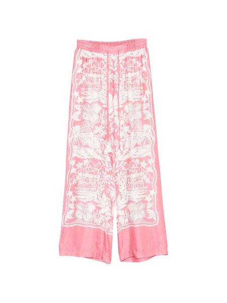  Ermanno Firenze Floral-print Trousers - Pink 