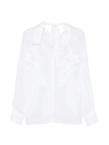  Ermanno Firenze Foral-embroidered Shirt - White 