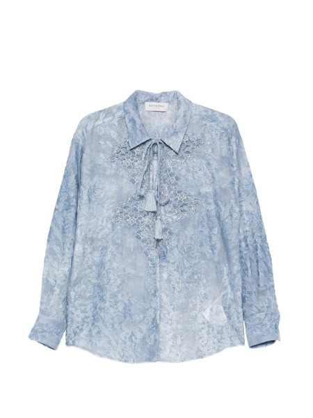  Ermanno Firenze Tassel-detail Shirt - Blue 