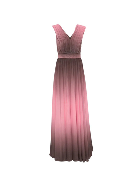  Ermanno Firenze V-neck Maxi Dress - Pink 