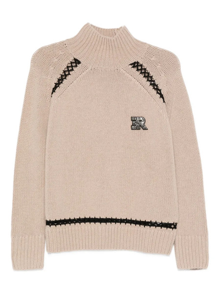  Ermanno Firenze Wool Blend Sweater - Neutrals 