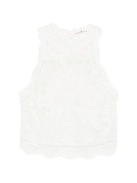  Ermanno Scervino All-over-embroidered Top - White 