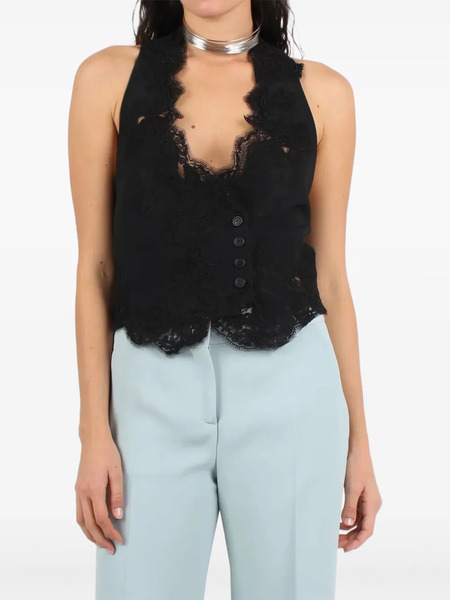  Ermanno Scervino Back-buckle Top - Black 