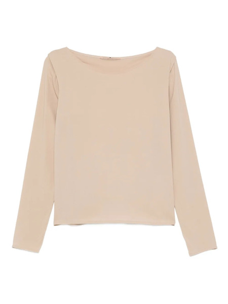  Ermanno Scervino Boat-neck Long-sleeve Sweatshirt - Brown 