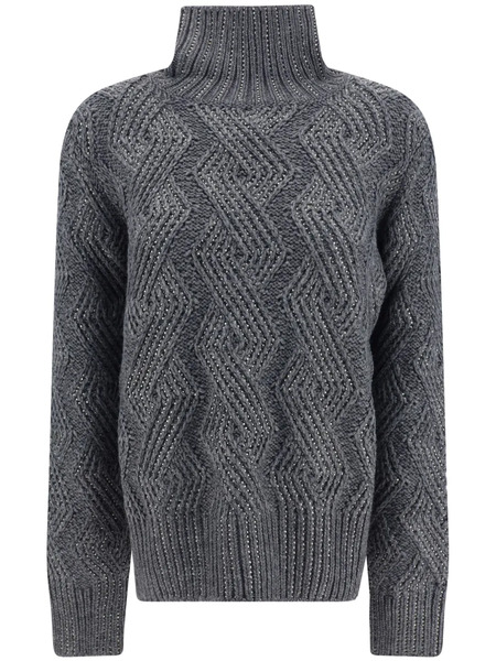  Ermanno Scervino Cable-knit Jumper - Grey 
