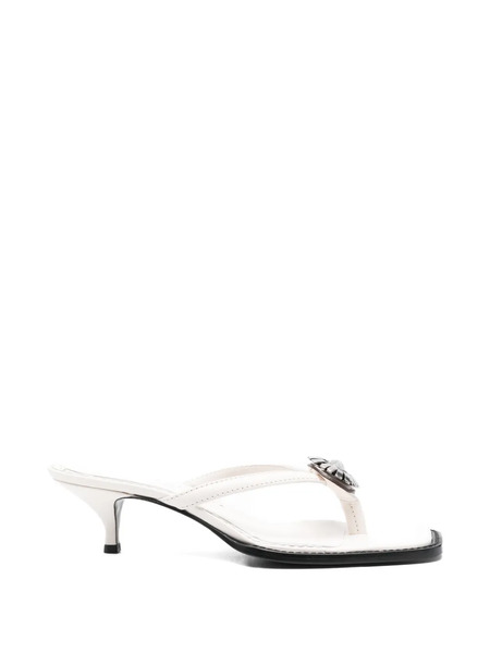  Ermanno Scervino Embellished Sandals - White 