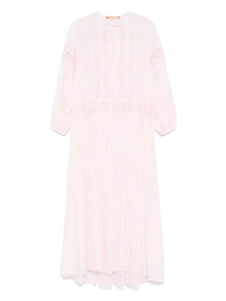  Ermanno Scervino Embroidered Maxi Dress - Pink 