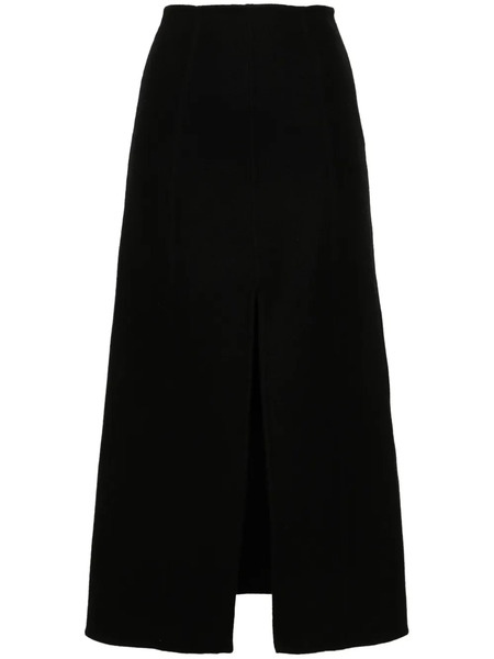  Ermanno Scervino Felted A-line Midi Skirt - Black 