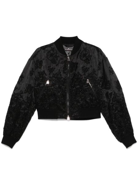  Ermanno Scervino Floral-embroidered Jacket - Black 