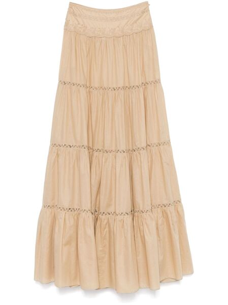  Ermanno Scervino Floral-embroidered Maxi Skirt - Neutrals 