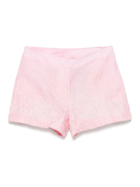  Ermanno Scervino Floral-embroidered Shorts - Pink 