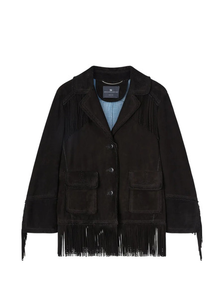  Ermanno Scervino Fringe Patch-pocket Jacket - Black 