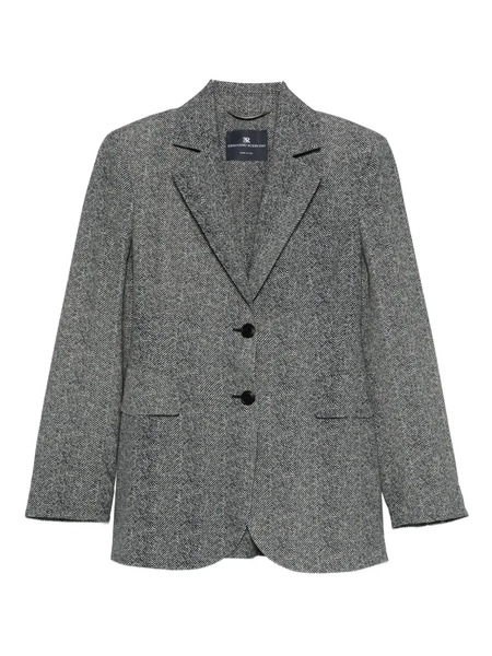  Ermanno Scervino Herringbone Two-button Blazer - Black 