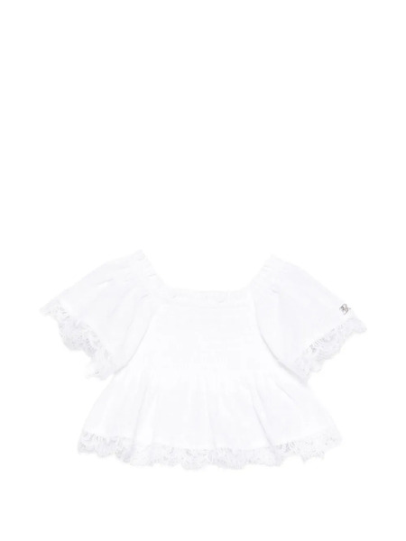  Ermanno Scervino Junior Austin Lace Blouse - White 