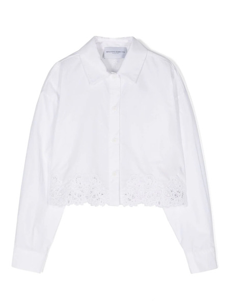  Ermanno Scervino Junior Broderie-anglaise Cotton Shirt - White 