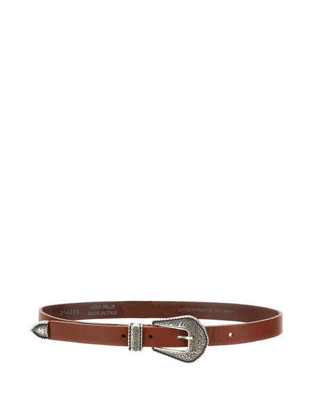  Ermanno Scervino Junior Embellished Buckle Belt - Brown 