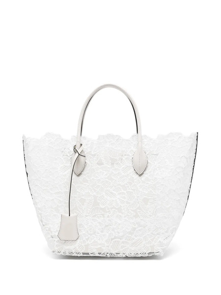  Ermanno Scervino Lace Handle Tote Bag - White 