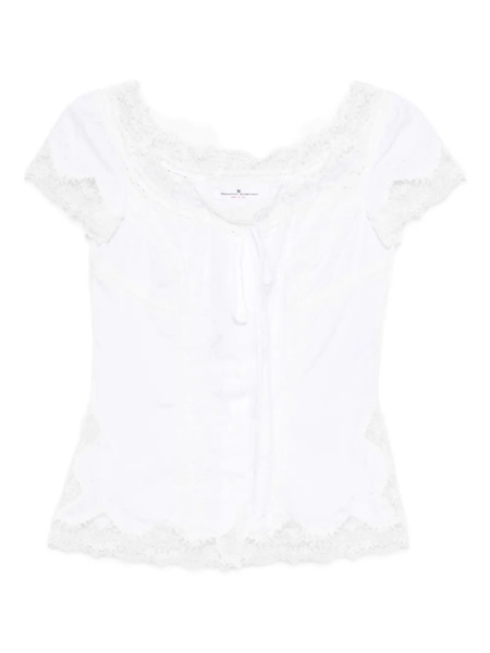  Ermanno Scervino Lace-trim Blouse - White 