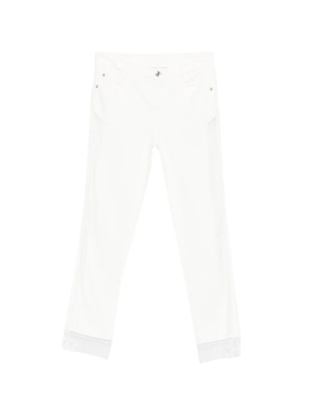  Ermanno Scervino Lace-trim Jeans - White 