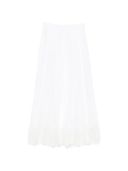  Ermanno Scervino Lace-trim Midi Skirt - White 