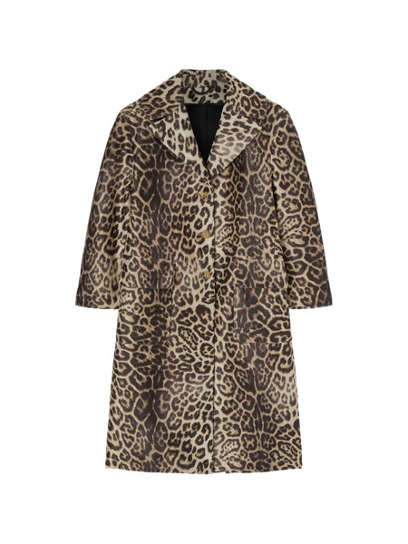  Ermanno Scervino Leopard-print Coat - Brown 