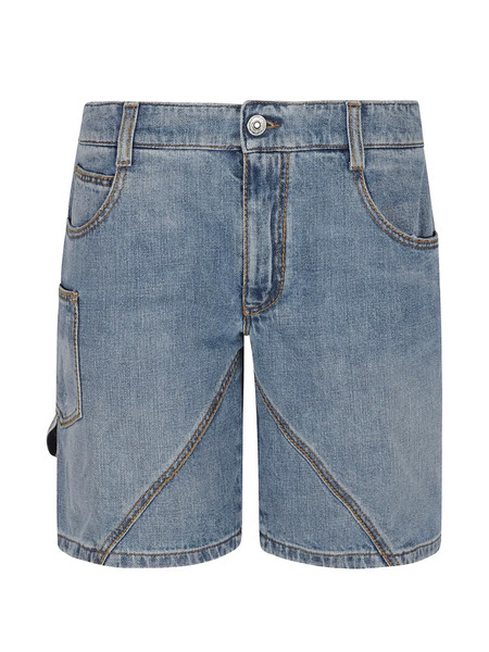  Ermanno Scervino Panelled Denim Shorts - Blue 