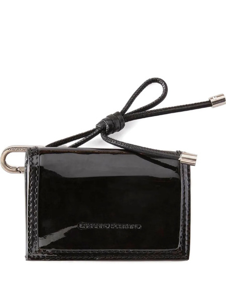  Ermanno Scervino Patent-leather Clasp Wallet - Black 