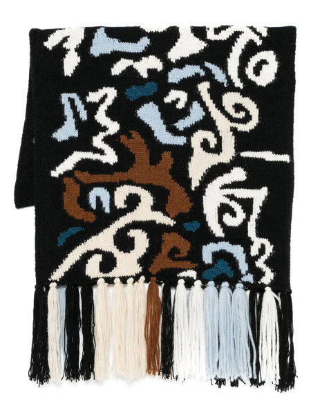  Ermanno Scervino Patterned-jacquard Scarf - Black 