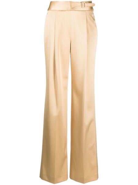  Ermanno Scervino Pleated Belted High-waisted Trousers - Neutrals 