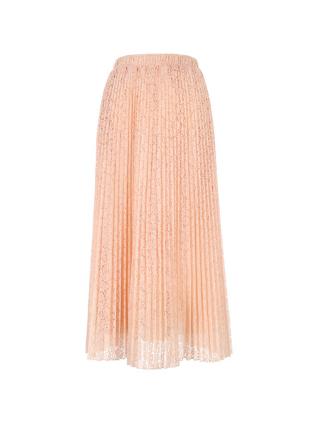  Ermanno Scervino Pleated Midi Skirt - Pink 