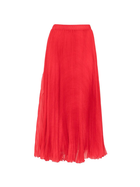  Ermanno Scervino Pleated Midi Skirt - Red 