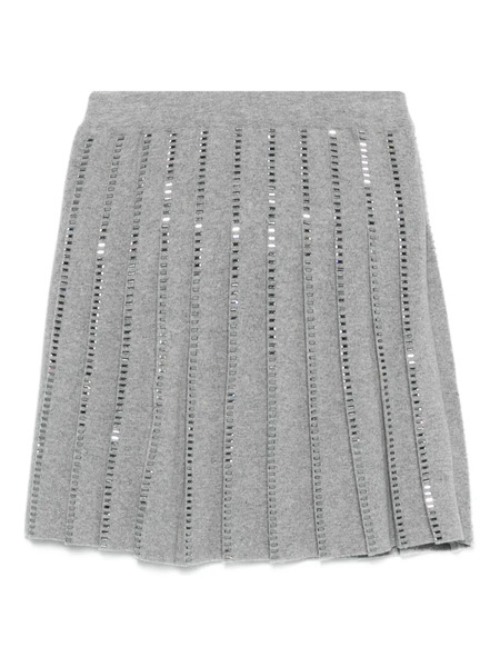  Ermanno Scervino Pleated Sequin-embellished Skirt - Grey 