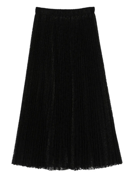  Ermanno Scervino Plissé Midi Skirt - Black 