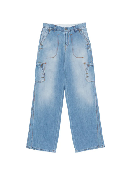 Ermanno Scervino Pocket Denim Trousers - Blue 