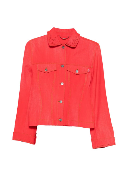  Ermanno Scervino Pointelle-collar Jacket - Red 