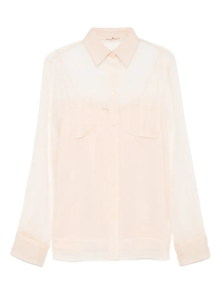  Ermanno Scervino Sheer Button-up Shirt - Pink 
