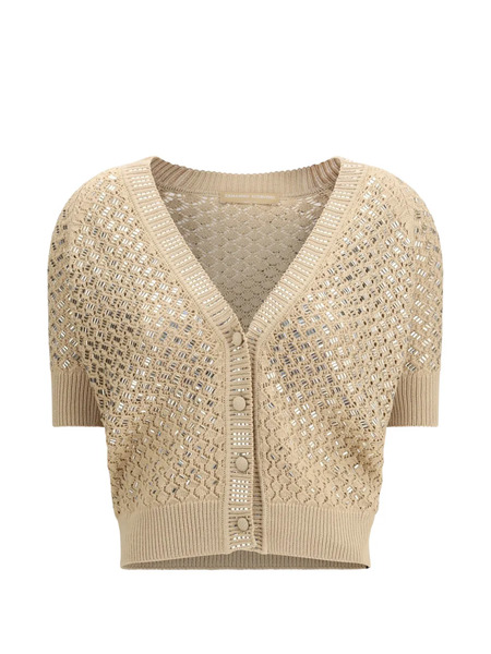  Ermanno Scervino Short-sleeve Cardigan - Neutrals 