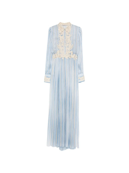  Ermanno Scervino Striped-pattern Maxi Dress - Blue 