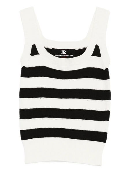  Ermanno Scervino Striped Top - White 