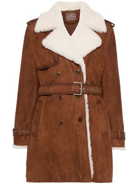  Ermanno Scervino Suede Coat - Brown 