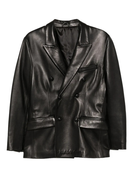  Ernest W. Baker Ernest W Leather Jacket - Black 